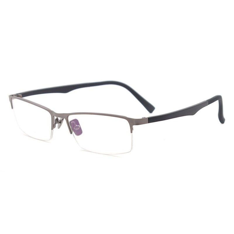 Ochelari clasici cu jumătate din metal pentru lentile de prescripție Rame de ochelari pentru miopie și lectură Bărbați