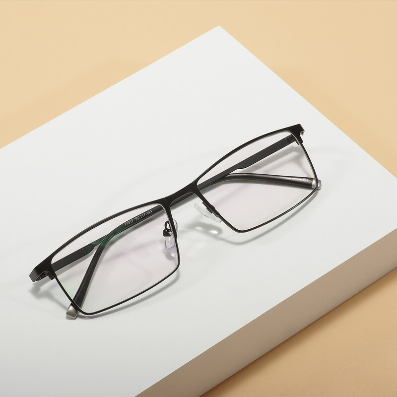 TendaGlasses metallist täisraamiga prillid meeste ristkülikukujulised prillide raamid optiliste läätsede jaoks lühinägelikkus ja presbüoopia
