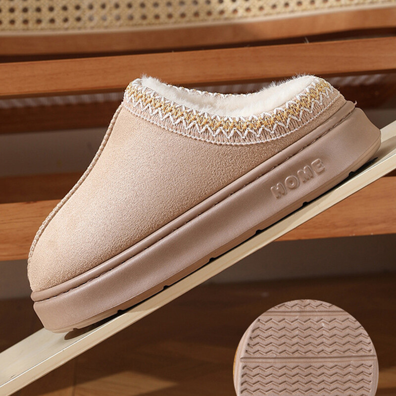 Namai Minkštos pliušinės šlepetės Moteriškos žieminės storos dugno neslystančios namų medvilniniai batai moteriškos skaidrės plius 45 dydžio šiltos poros šlepetės