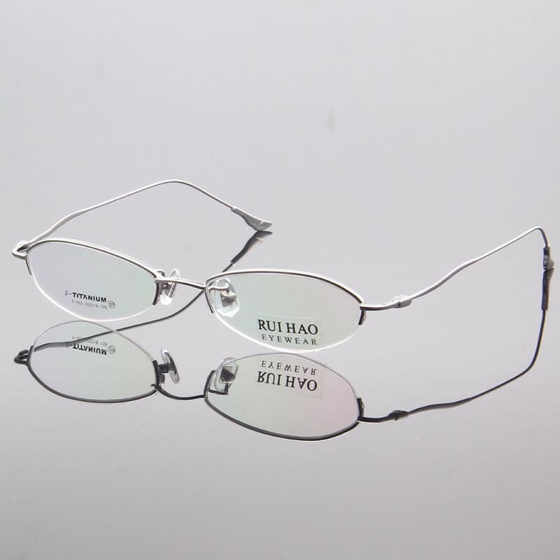 Σκελετός Small Glasses Unisex Half Rimless Glasses Σκελετός Οπτικά Γυαλιά Τιτανίου Super Light Σκελετοί γυαλιών συνταγής