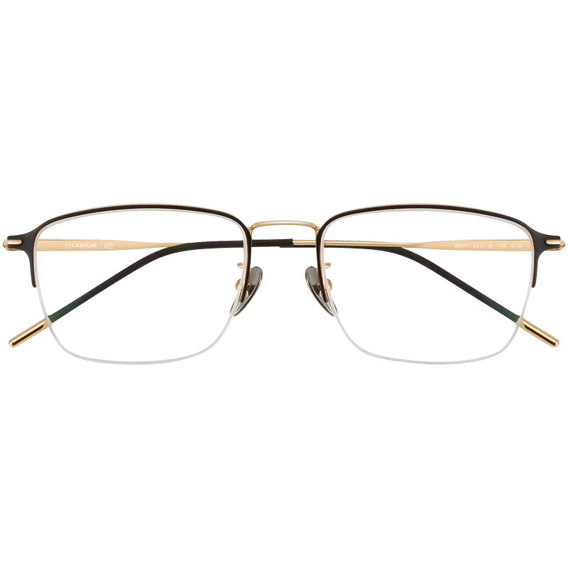 FIRADA Modes ērtas brilles Retro kvadrātveida titāna brilles recepšu pusrāmju briļļu ietvars vīriešiem sievietēm 89011-C