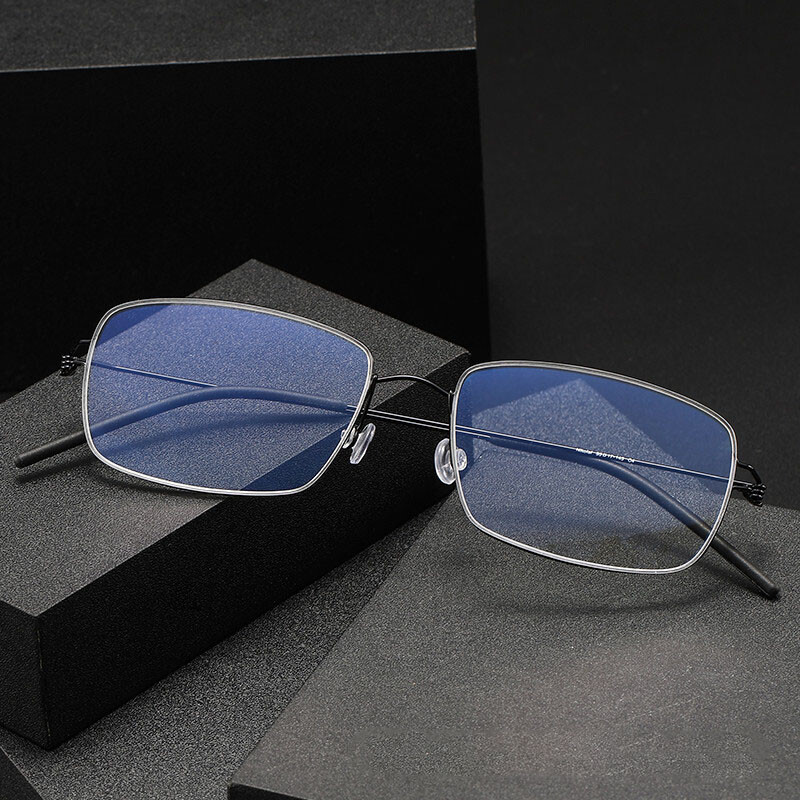 Dānijas zīmola briļļu ietvars vīriešiem īpaši vieglas titāna bezskrūvējamās brilles sievietēm tuvredzība, optiskās recepšu brilles