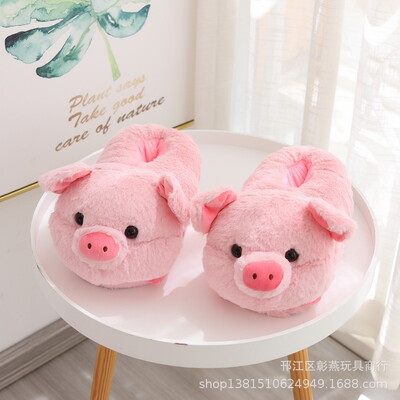 Papuci de iarnă de Crăciun Elk Fuzzy Femei Pantofi de casă Tobogane Femeie Căldură Acasă Interior Animal drăguț Hamster Papuci de pluș