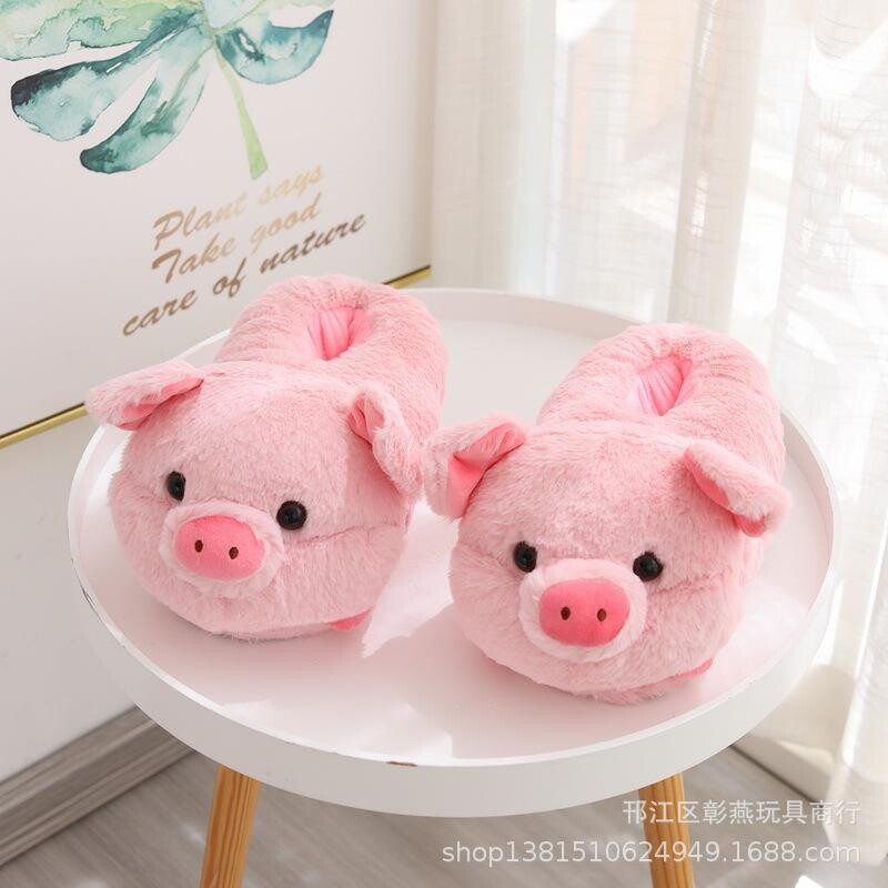 Papuci de iarnă de Crăciun Elk Fuzzy Femei Pantofi de casă Tobogane Femeie Căldură Acasă Interior Animal drăguț Hamster Papuci de pluș