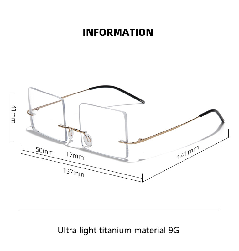Īpašas brilles biljarda spēlēšanai Vīriešu bezrāmju augstas izšķirtspējas brilles Īpaši vieglas tīra titāna recepšu brilles