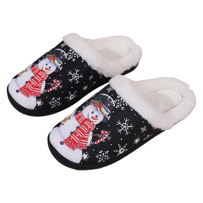 Karácsonyi hóember papucsok lapos termopapucsok kényelmes bolyhos hóember papucsok csúszásgátlók aranyos szőrös papucs férfiaknak női
