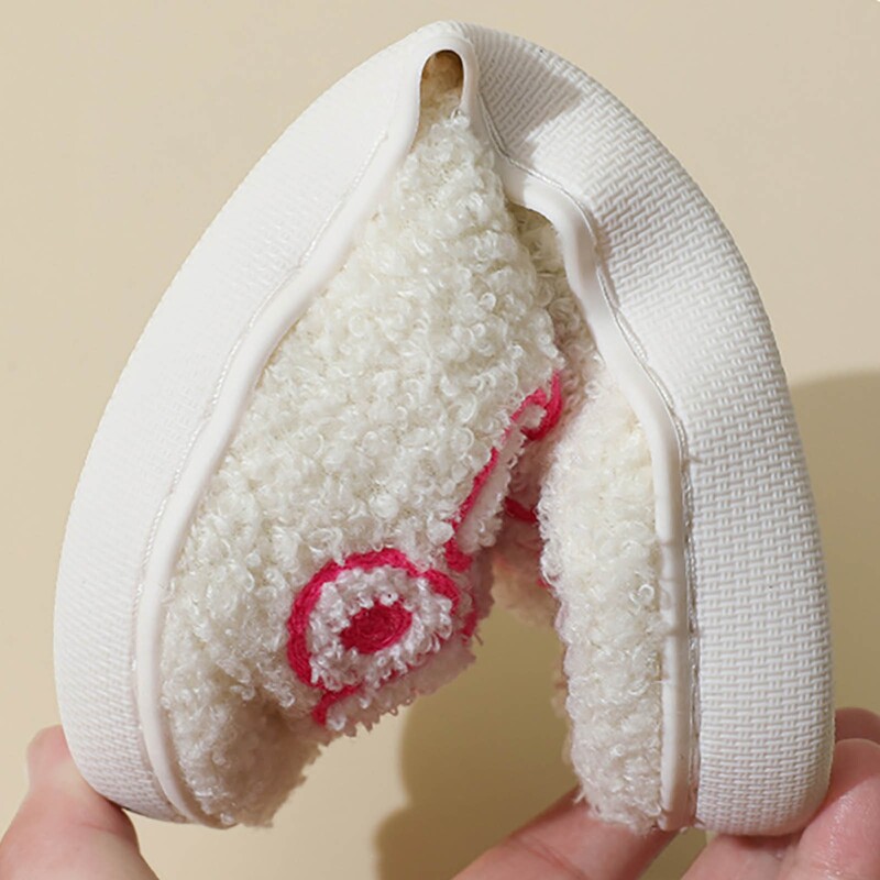 Χειμερινές γυναικείες παντόφλες Χριστουγεννιάτικες Γλυκιές ροζ στάμπα βαμβακερές ζεστές αφράτες παντόφλες Home βελούδινες αντιολισθητικές γυναικείες άνετες παντόφλες