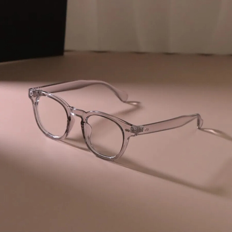 Eleganta caurspīdīga lēca vienkrāsainu briļļu ietvars vīriešu sieviešu zīmols ikdienas kvadrātveida brilles vīriešiem sievietēm