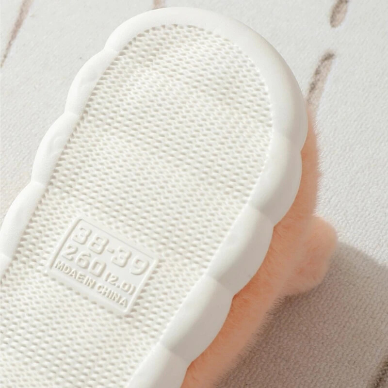 Iarnă drăguț iepure femei papuci adulți interior desene animate tobogane groase moale fete drăguți papuci din bumbac cupluri pantofi caldi de pluș