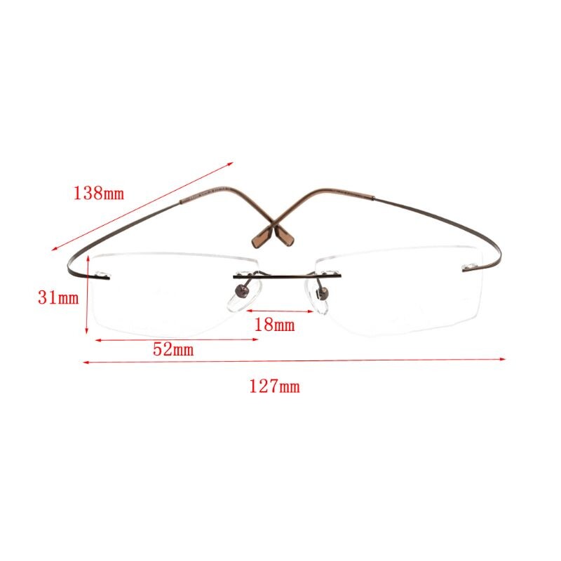Modes Metāla Rimless Eye Brilles Brilles Rāmis Briļļu ietvari