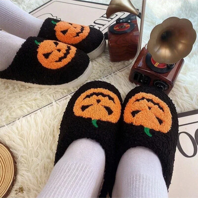 Iarnă Femei Papuci de casă Adulti Desene animat Tobogan cald Bărbați Pardoseală de interior Pantofi anti-alunecare Cuplu Flip-flops conciși pentru cadou de Crăciun