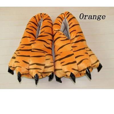 Žiemos minkštos šiltos pabaisos dinozaurų letenos Juokingos šlepetės vyrams Moterys Vaikai Tėvai ir vaikai Namai Namų šlepetės Batai Kambarys Medvilniniai batai