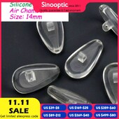 100gab kvalitatīva silikona gaisa kameras brilles deguna spilventiņš 14mm