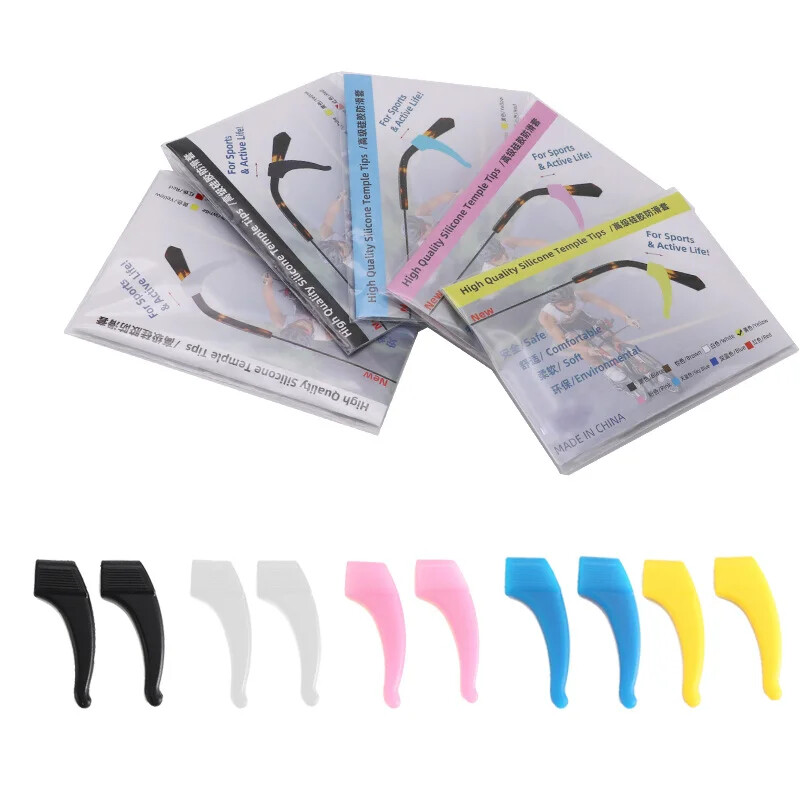 10/20 vnt spalvingi silikoniniai neslystantys ausų kabliukai akiniai elastinga rankena Temple antgalio kamštelių laikiklis akinių laikiklis akinių laikiklio laikiklis
