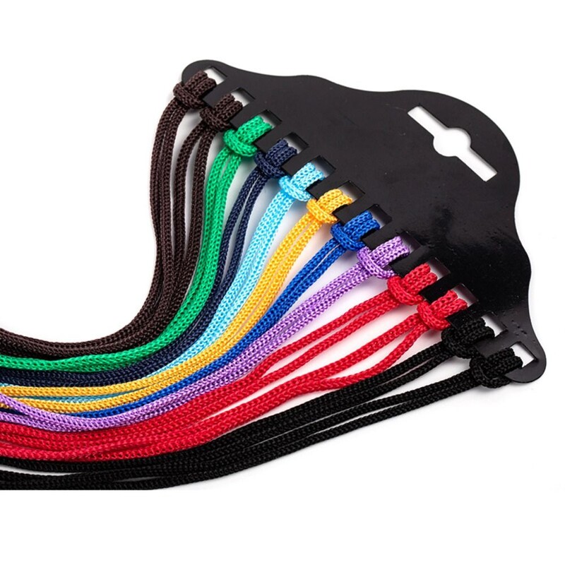 12 vnt / rinkinys Spalvingi akiniai Grandinėlės mados nailono neslystantys akiniai Virvelė nuo pametimo akinių virvė