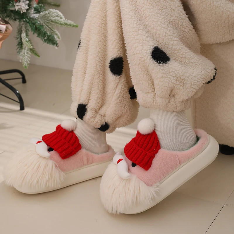 Γυναικείες χριστουγεννιάτικες παντόφλες Γυναικείες φθινοπωρινές χειμερινές υπαίθριες βαμβακερά αντιολισθητικά παπούτσια Γυναικεία άνεση για πάρτι Άγιος Βασίλης