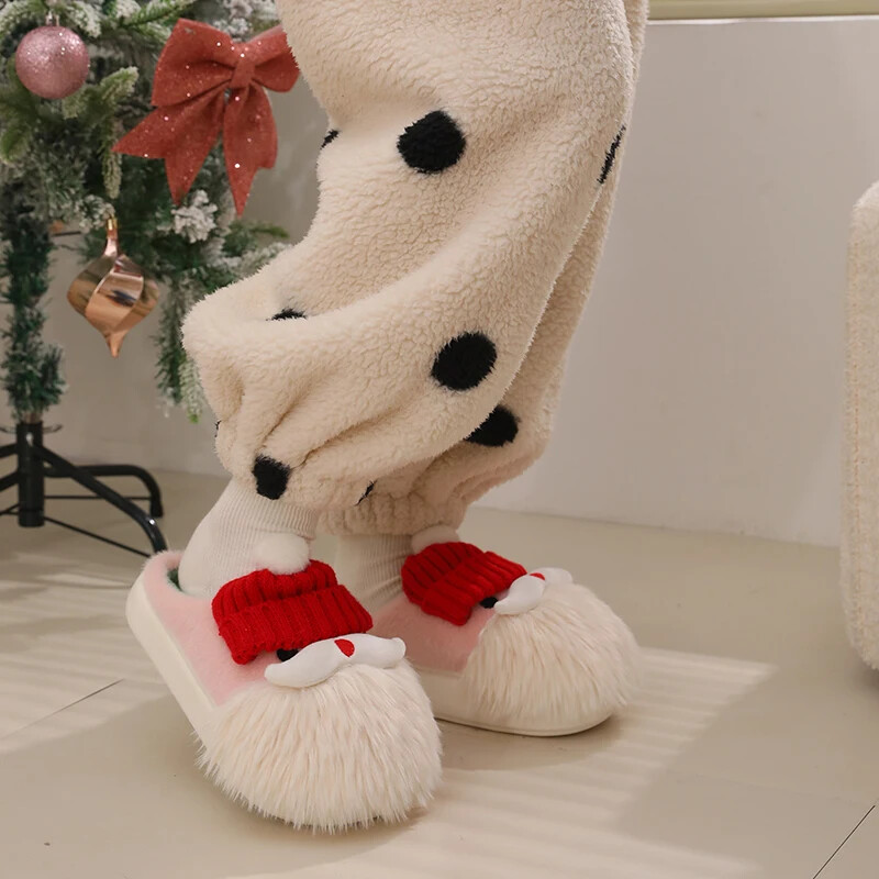 Γυναικείες χριστουγεννιάτικες παντόφλες Γυναικείες φθινοπωρινές χειμερινές υπαίθριες βαμβακερά αντιολισθητικά παπούτσια Γυναικεία άνεση για πάρτι Άγιος Βασίλης