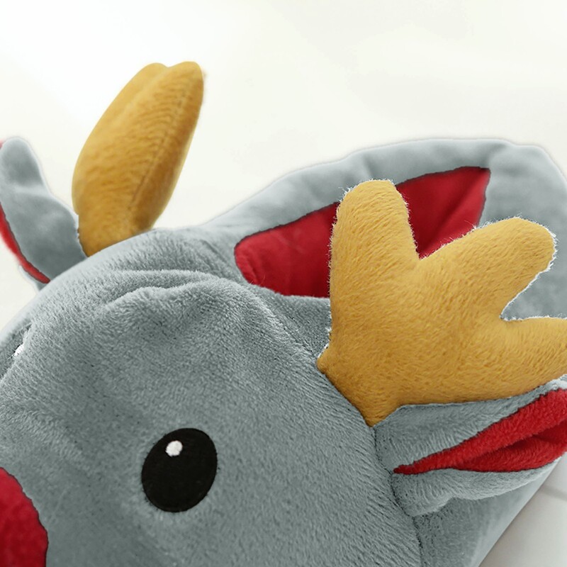 Moteriškos šlepetės Elnio kalėdiniai batai medvilniniai pliušiniai mielos šlepetės žieminės medvilnės vidaus namas plokščiomis grindimis minkštos šiltos pliušinės šlepetės