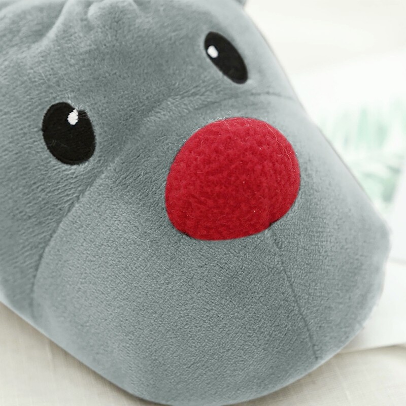 Moteriškos šlepetės Elnio kalėdiniai batai medvilniniai pliušiniai mielos šlepetės žieminės medvilnės vidaus namas plokščiomis grindimis minkštos šiltos pliušinės šlepetės