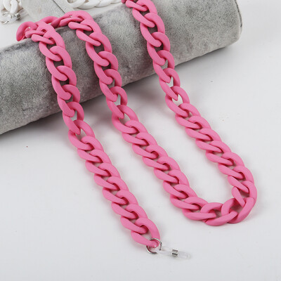 FishSheep Fashion 2022, lanțuri acrilice pentru ochelari de soare, șnur pentru femei, mască colorată mat, cu lanț pentru curea, accesorii pentru cablu