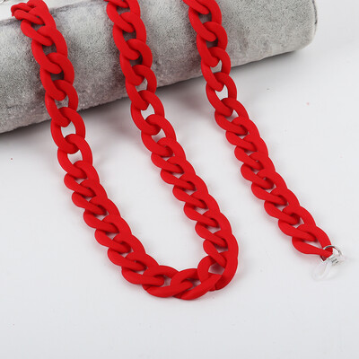 FishSheep Fashion 2022, lanțuri acrilice pentru ochelari de soare, șnur pentru femei, mască colorată mat, cu lanț pentru curea, accesorii pentru cablu