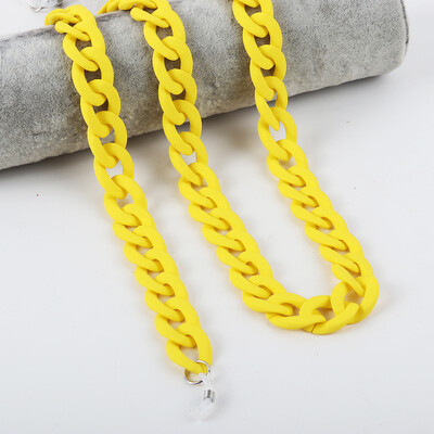 FishSheep Fashion 2022, lanțuri acrilice pentru ochelari de soare, șnur pentru femei, mască colorată mat, cu lanț pentru curea, accesorii pentru cablu