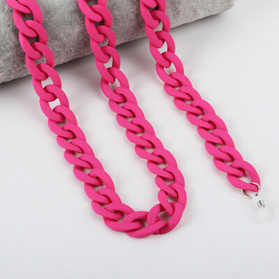 FishSheep Fashion 2022, lanțuri acrilice pentru ochelari de soare, șnur pentru femei, mască colorată mat, cu lanț pentru curea, accesorii pentru cablu