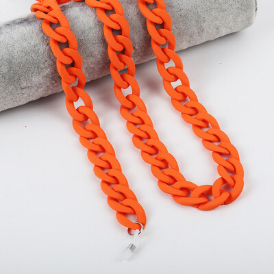 FishSheep Fashion 2022, lanțuri acrilice pentru ochelari de soare, șnur pentru femei, mască colorată mat, cu lanț pentru curea, accesorii pentru cablu