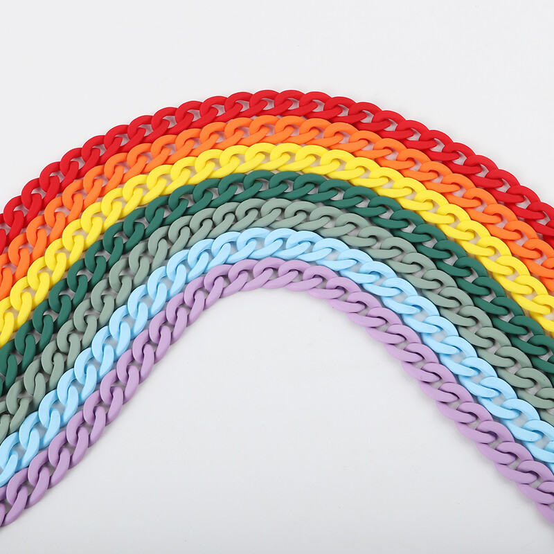 FishSheep Fashion 2022, lanțuri acrilice pentru ochelari de soare, șnur pentru femei, mască colorată mat, cu lanț pentru curea, accesorii pentru cablu