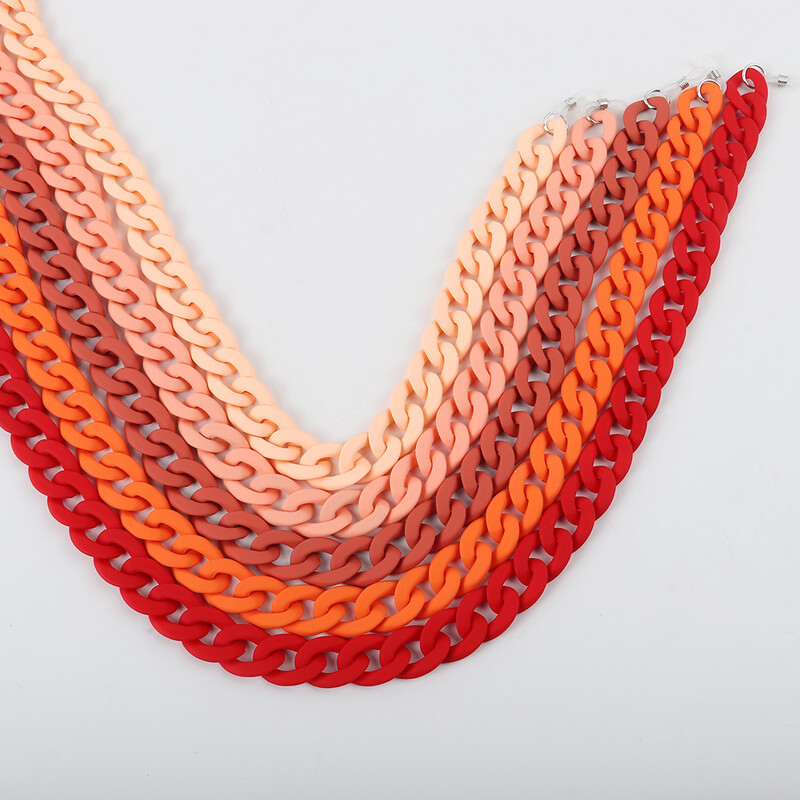 FishSheep Fashion 2022, lanțuri acrilice pentru ochelari de soare, șnur pentru femei, mască colorată mat, cu lanț pentru curea, accesorii pentru cablu