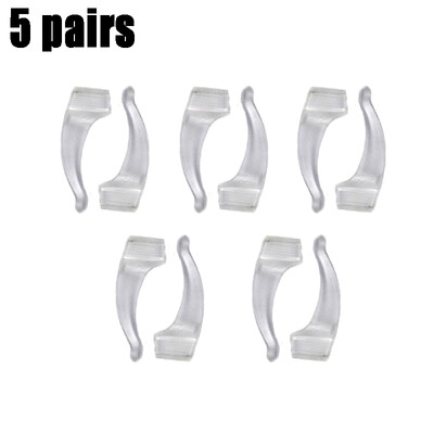 Szilikon csúszásgátló fül horog szemüveg Láb Fülhüvely konzol Rögzítő átlátszó szemüvegek Kiegészítők markolat esésgátló szemüvegtartó