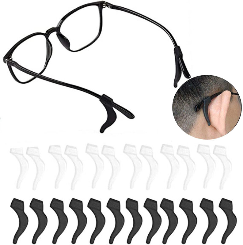 Szilikon csúszásgátló fül horog szemüveg Láb Fülhüvely konzol Rögzítő átlátszó szemüvegek Kiegészítők markolat esésgátló szemüvegtartó