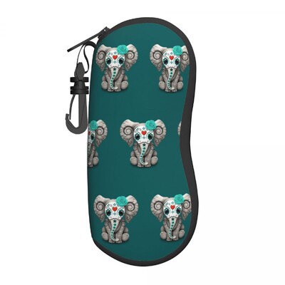 Husă verticală pentru ochelari cu craniu de zahăr Ziua morților Festivalul din Mexic Husă pentru ochelari de soare de zi cu zi pentru bărbați, femei, breloc, cutie pentru ochelari