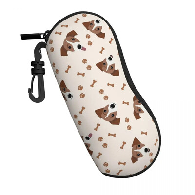 Θήκη γυαλιών γερμανικού ποιμενικού σκύλου Unisex Αντιπτωτικό φερμουάρ Gsd Lover Animal Reading Protector Print Θήκη επαφών με τα μάτια