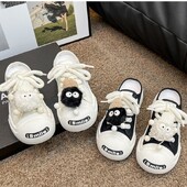 2024 pantofi pentru femei panza cu danturi pantofi vulcanizati panza de desene animate panza varf rotund ocazional pantofi sport pentru femei Zapatos Mujer