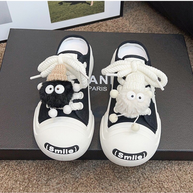 2024 pantofi pentru femei panza cu danturi pantofi vulcanizati panza de desene animate panza varf rotund ocazional pantofi sport pentru femei Zapatos Mujer