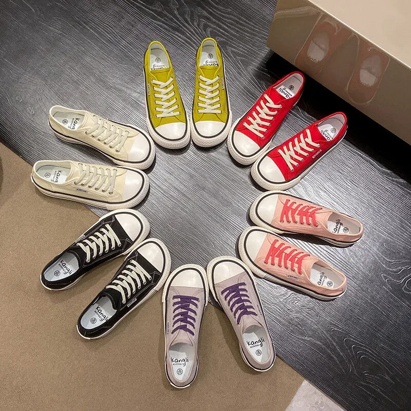 Canva Κορεάτικο στυλ Mango Head Casual Παπούτσια για γυναίκες Άνοιξη 2023 Νέο μοντέλο φορητές σόλες από καουτσούκ Άνετα αναπνέοντα υποδήματα