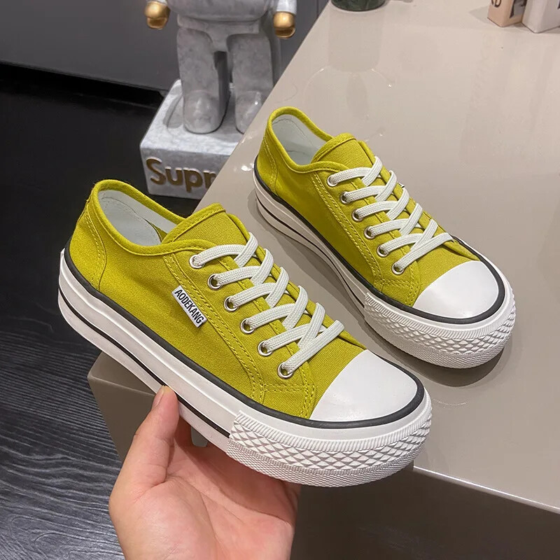 Canva Κορεάτικο στυλ Mango Head Casual Παπούτσια για γυναίκες Άνοιξη 2023 Νέο μοντέλο φορητές σόλες από καουτσούκ Άνετα αναπνέοντα υποδήματα