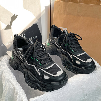 Vastag talpú plüss apacipő légáteresztő és kényelmes hálós felülettel Divatos és sokoldalú alkalmi sportcipők