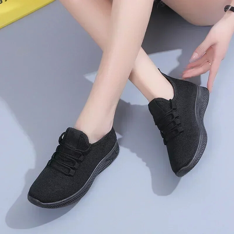 2024 de primăvară noi pantofi respirabili, anti-alunecare, pentru femei, cu platformă, la modă, pantofi vulcanizați pentru femei, ocazional, comozi, pentru femei