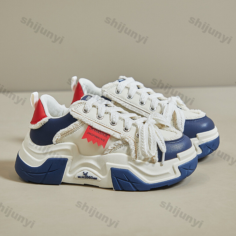 Pantofi sport de modă pentru femei, pantofi de toamnă ocazional, pantofi de sport cu platformă, cu talpă groasă, anti-alunecare