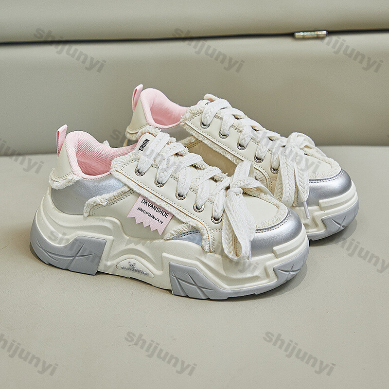 Pantofi sport de modă pentru femei, pantofi de toamnă ocazional, pantofi de sport cu platformă, cu talpă groasă, anti-alunecare