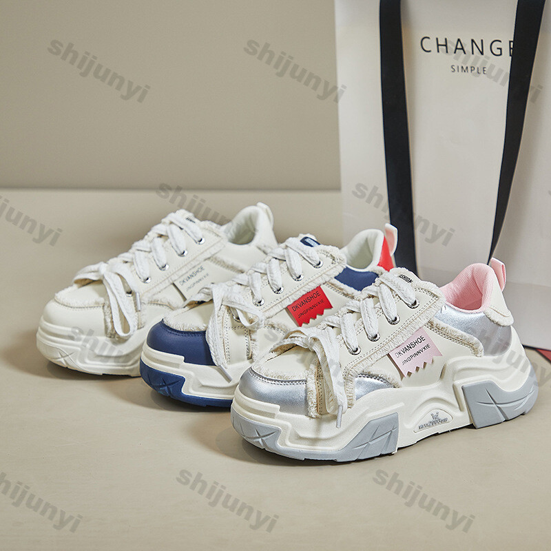 Pantofi sport de modă pentru femei, pantofi de toamnă ocazional, pantofi de sport cu platformă, cu talpă groasă, anti-alunecare