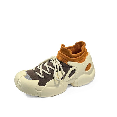 Pantofi vulcanizați de toamnă 2024 pentru femei, pantofi anti-alunecare din plasă de aer plat, pentru femei, pantofi de femei cu platformă cu șireturi ușoare