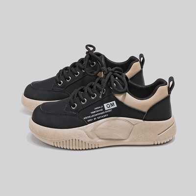 Pantofi de sport noi cu platformă de damă Toamnă Casual Pantofi care cresc înălțimea Studenți la modă Pantofi vulcanizați confortabili cu talpă moale