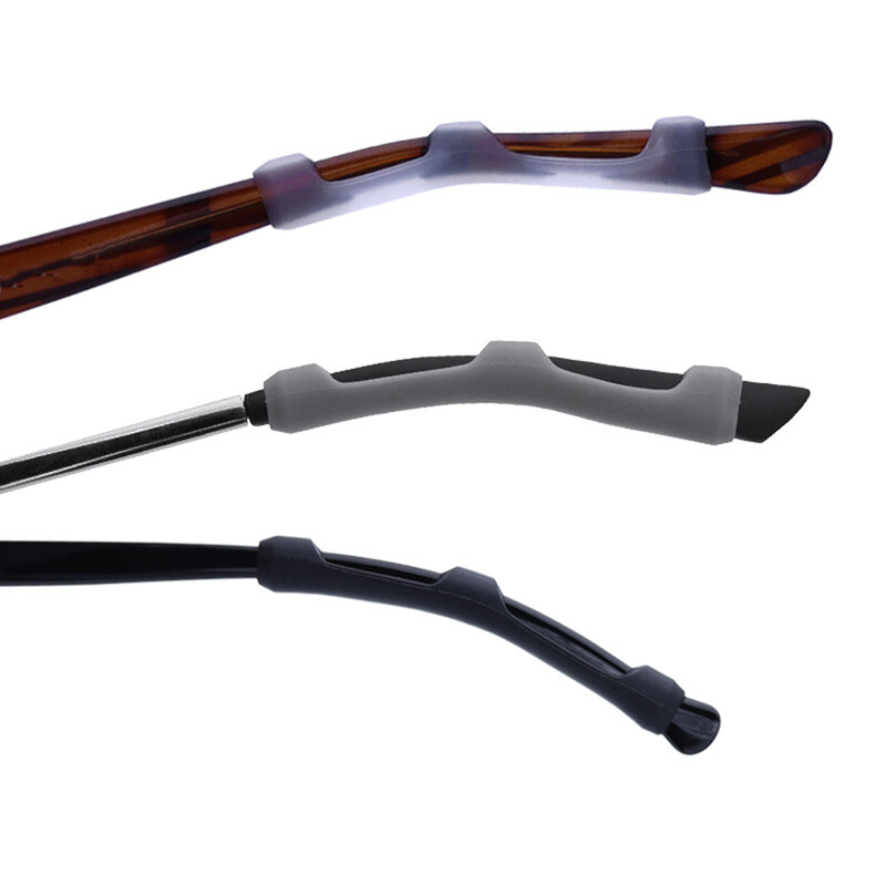 Mīksta silikona brilles Temple Tips Uzmavu fiksators Pretslīdes elastīgs Komforta Briļļu turētāji Briļļu saulesbrillēm