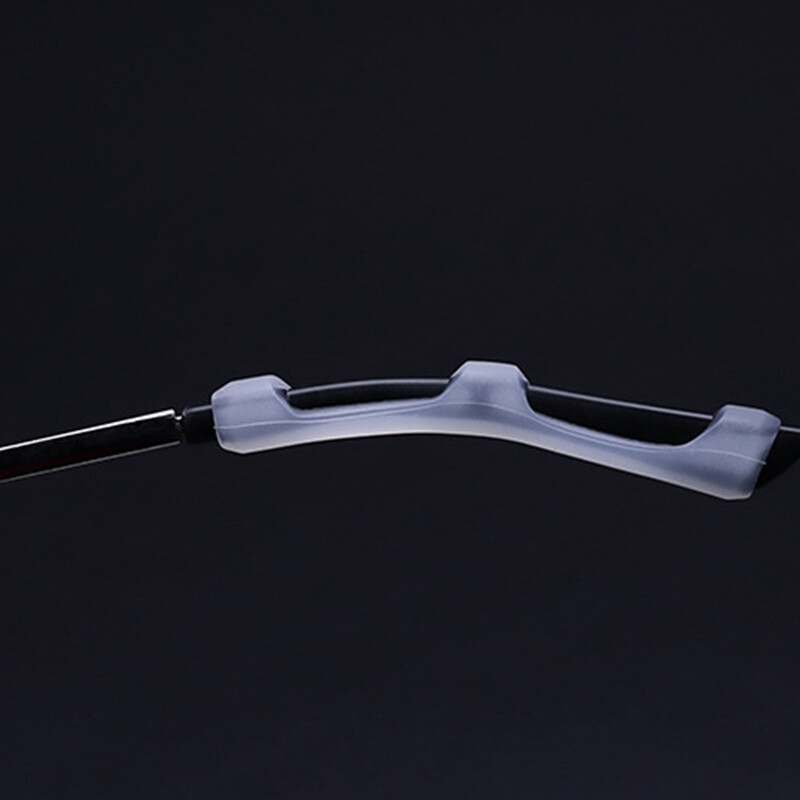 Mīksta silikona brilles Temple Tips Uzmavu fiksators Pretslīdes elastīgs Komforta Briļļu turētāji Briļļu saulesbrillēm