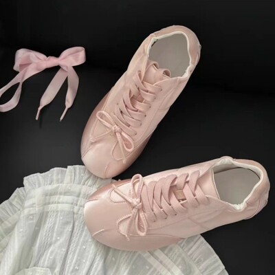 Ballet Dance Bow Μπαλέτο Flat Παπούτσια Απλή Bowknot Flat Bottom Dance Παπούτσια Δερμάτινα Soft Flats Άνοιξη