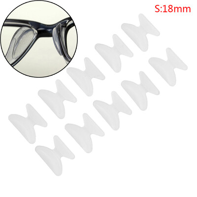 5 pāri neslīdoši silikona brilles brilles saulesbriļļu deguna spilventiņi 2,5 mm/1,8 mm melni balti