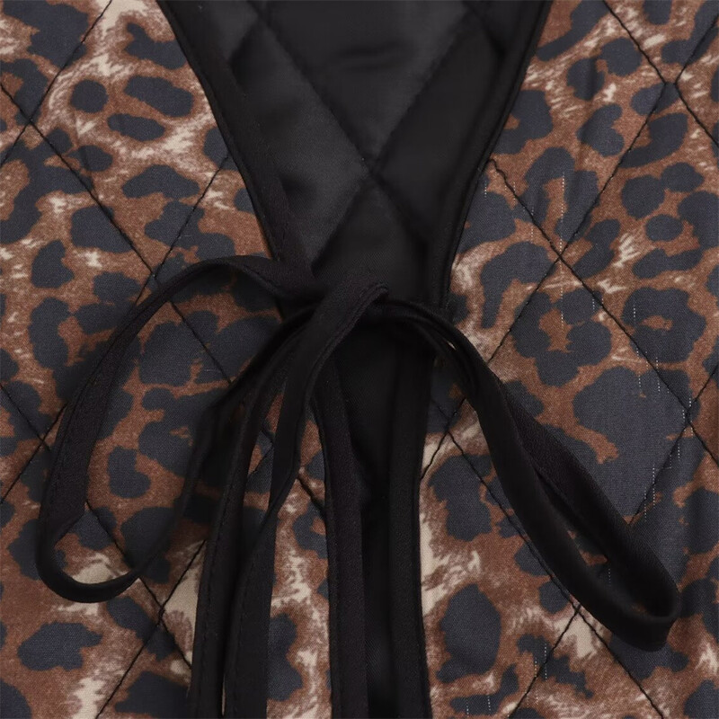 Vestă de damă UNIZERA vestă vestă fără mâneci cu decolteu în V șiret, buzunar decorat cu model animal, vestă nouă de toamnă